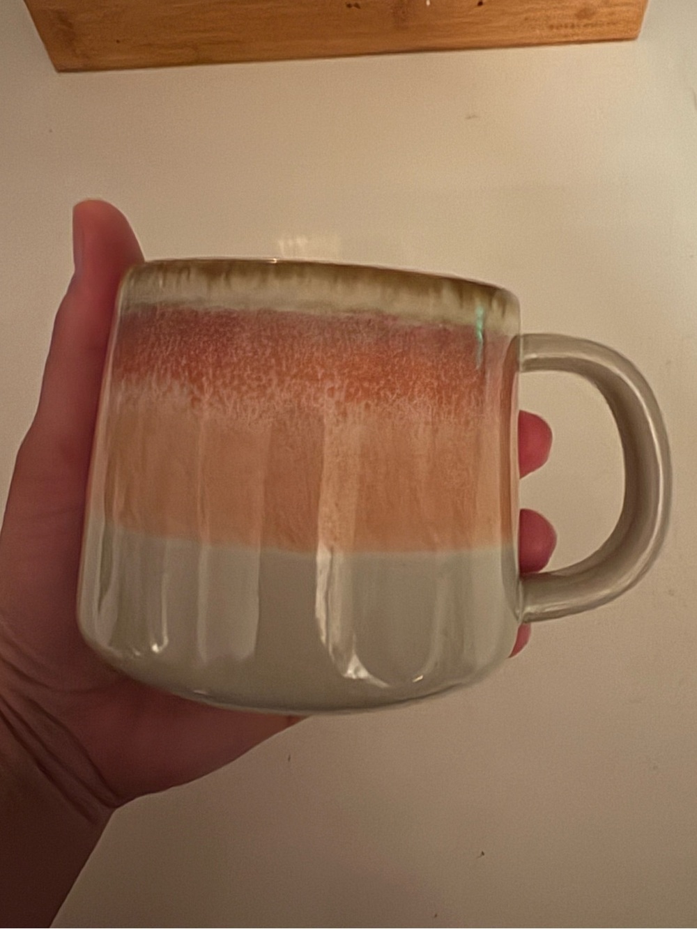 3/$10: Hearth & Hand Glazed Ceramic Mug in Cream, Tan and Rust